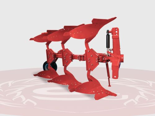 Reversible hydraulic plough